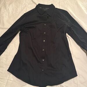 Banana Republic black button down fitted shirt